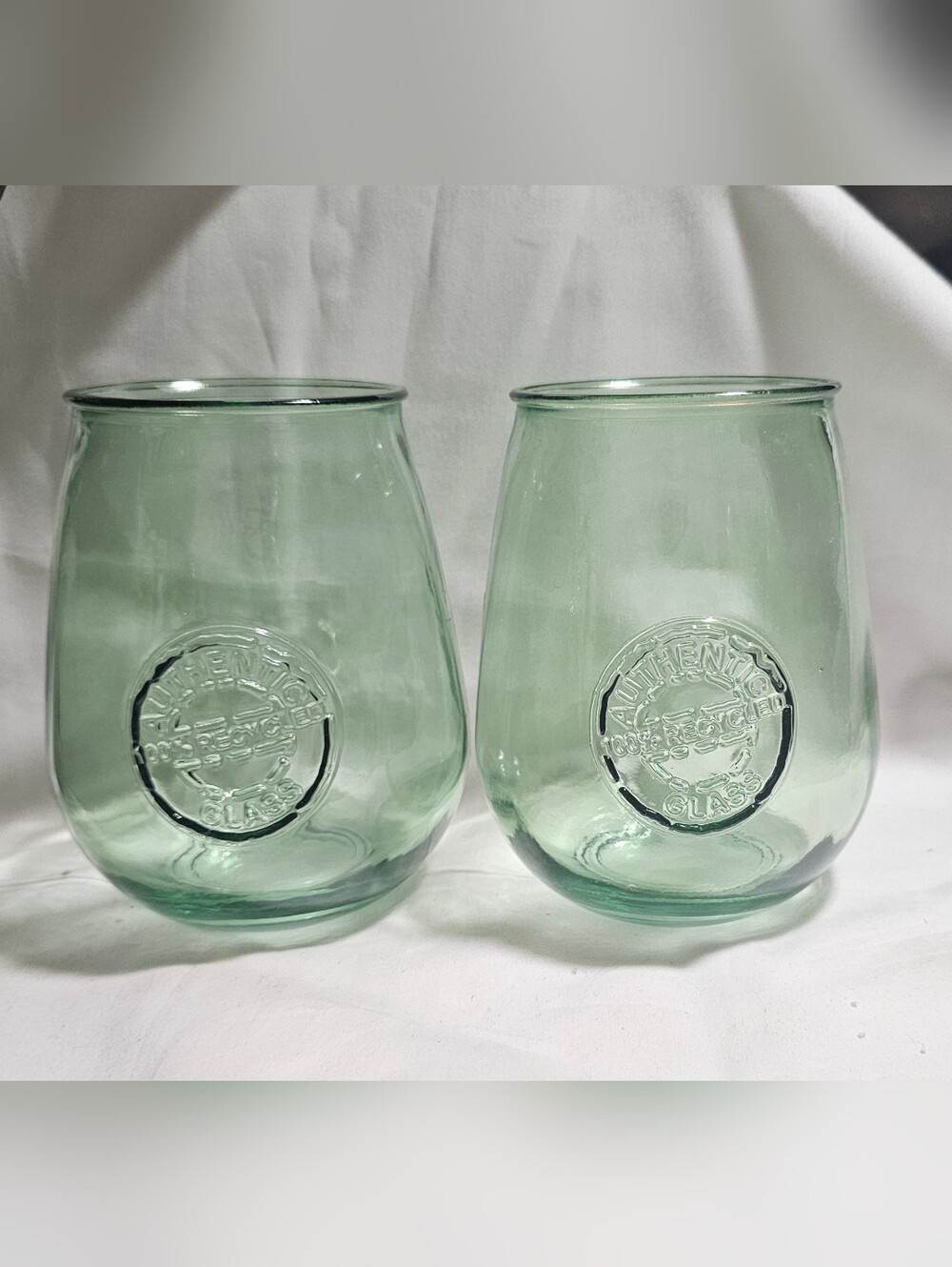 San Miguel Authentic 100% Recycled Green Glass Tumblers - Set of 2
